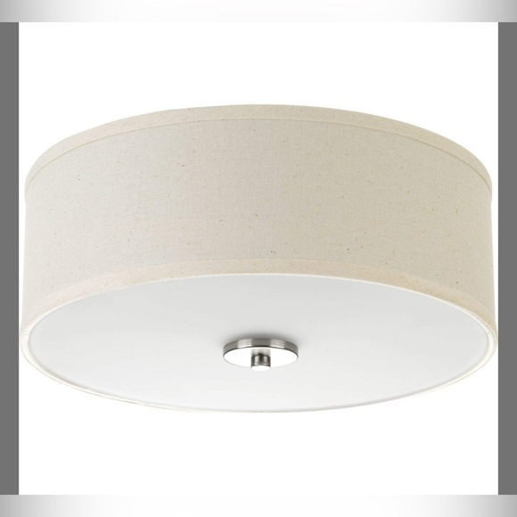 Progress Lighting P3713-09 Inspire Two-Light Flush Mount, Brushed Nickel - Picture 1 of 2